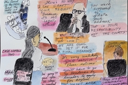 Immigration Court Observation Sketch by Anita White Immigration Court Observation Sketch by Anita White